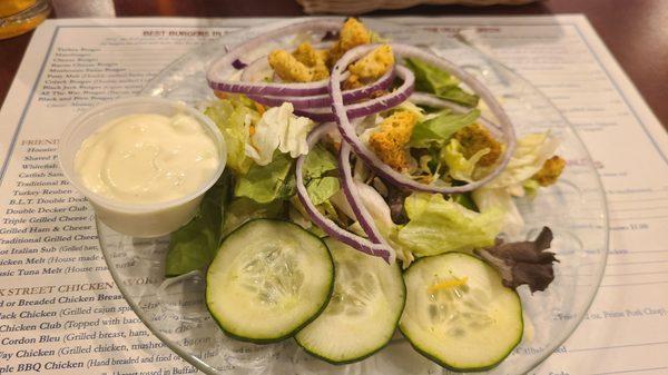 Fresh and crisp side salad