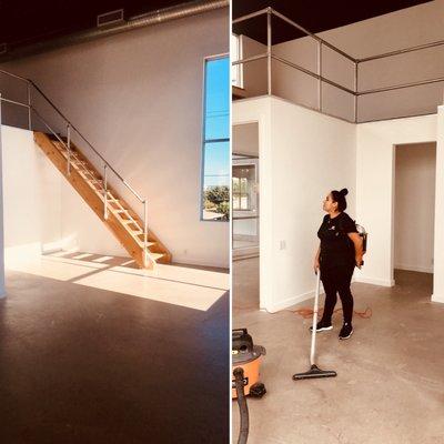 Production Studio in Culver City! Before and After pic, and that's a wrap :)
 -Post construction and window cleaning