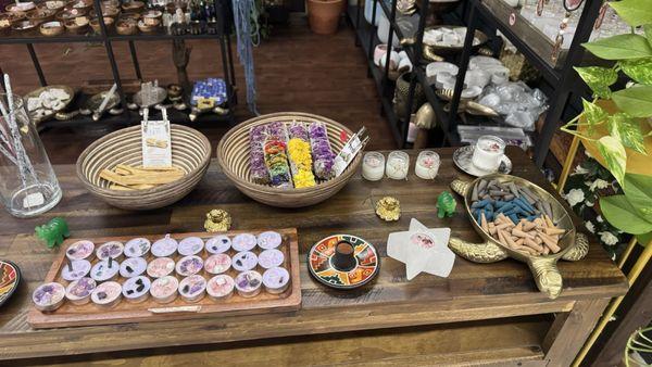 Candles and incense