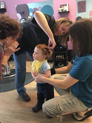 Bens first big boy hair cut!