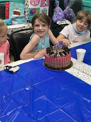 Oreo cake and a happy birthday girl!