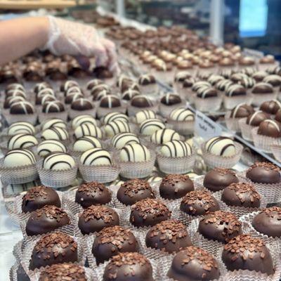 Hand decorated truffles