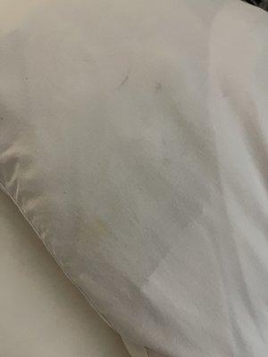 Makeup stains on pillowcase