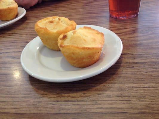 Cornbread muffins. A touch on the dry side, but still pleasant.