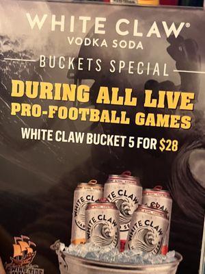 They had a few specials for NFL game days