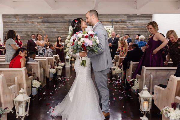 Photo of Michele's bouquet stealing the spotlight