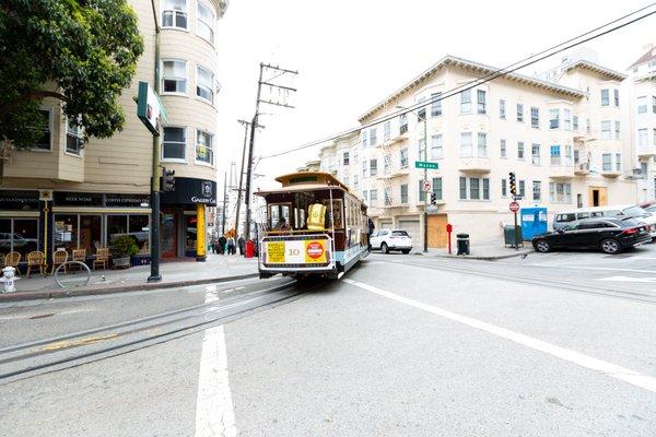 cable car museum right at the doorstep of 1230 Mason Street