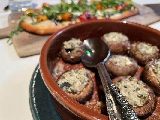 Stuffed mushrooms were the right choice for appetizers.