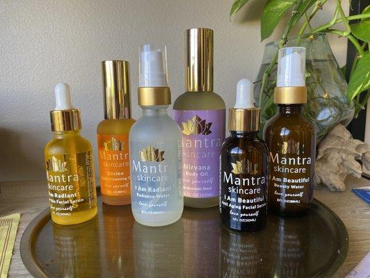 Mantra Skincare - Made on Maui and featured in our services.