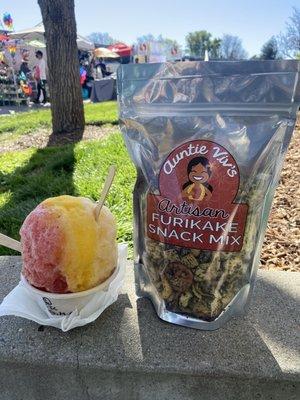 The perfect duo for a warm day (shave ice and Furikake mix)