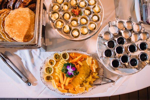 Fruit toppings and everything else you need for pancakes!  Photo by Fletch Photography