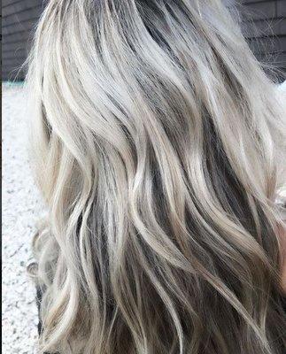 Beachy waves and color by Nicole Moe of #wishbonehairsalon in Marshfield, Ma.