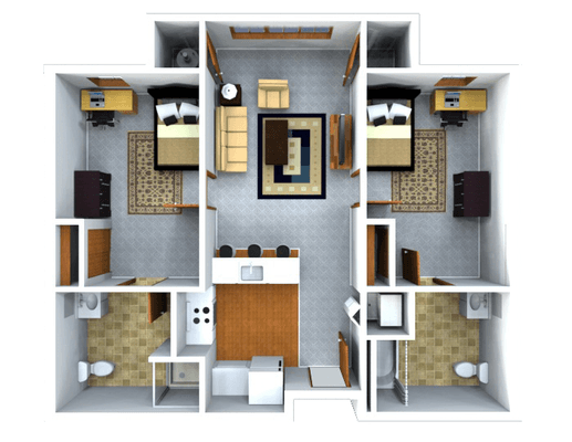 Two Bedroom Floorplan.