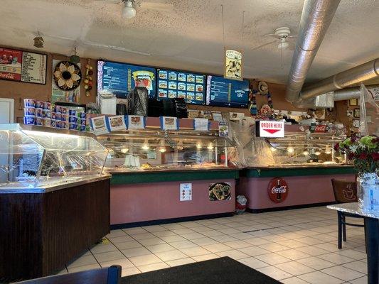 Inside restaurant, looks like buffet, but order a la cart breakfast