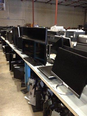 Various size computer LCD monitors