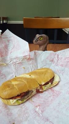 Bob the Raptor Says "This is Roman Burger Prey."