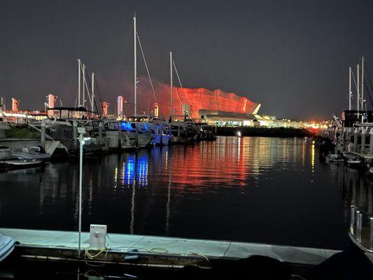 Night view from marina