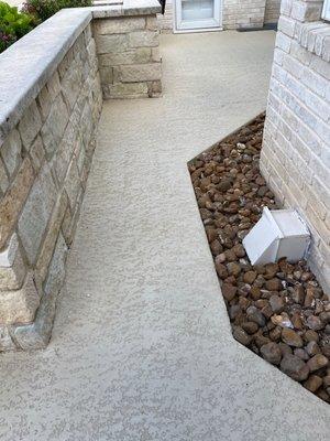 Ugly stone covered with Cool Cote ! Amazing look and easy to maintain !!