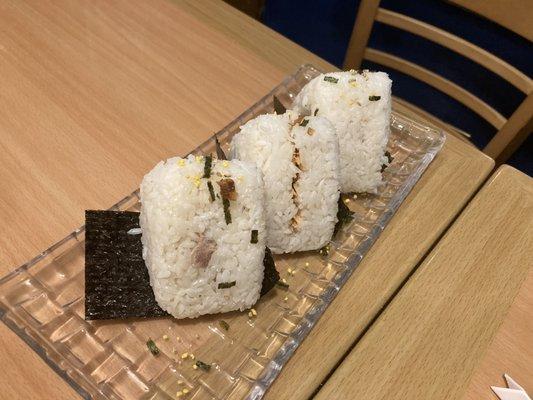 Onigiri - ume, tuna, salmon (Asian cuisine week)