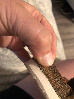 Poorly glued sole