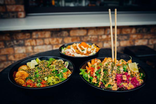 3 Poke Bowls