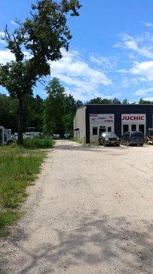 The view of our building complex from HWY 105. We are located on the back side of the complex, in the Southeast corner.