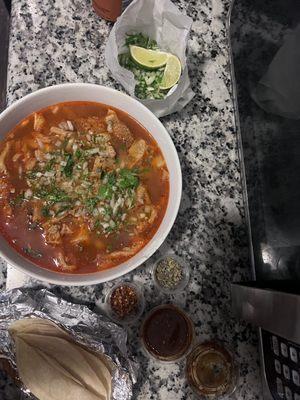 Menudo is delicious, I come almost every Sunday for a menudo to go ‍ they're very polite and welcoming. I love it here