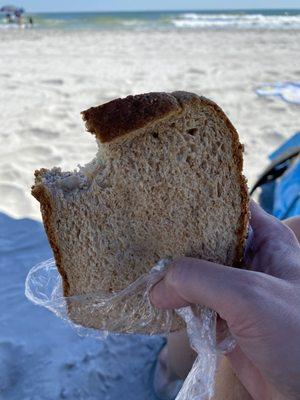 Lowfat chicken salad on wheat! It's delicious!!