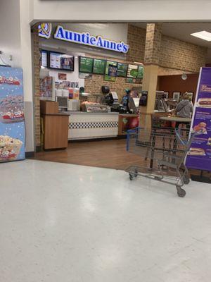 Auntie Anne's inside subway at Walmart