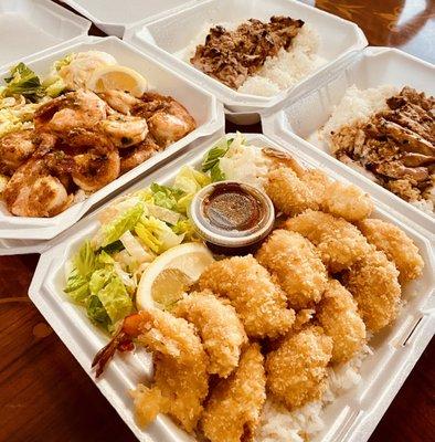 Jumbo Shrimp Plates & Teriyaki Chicken Bowls