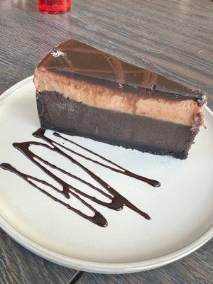 Triple chocolate cheesecake