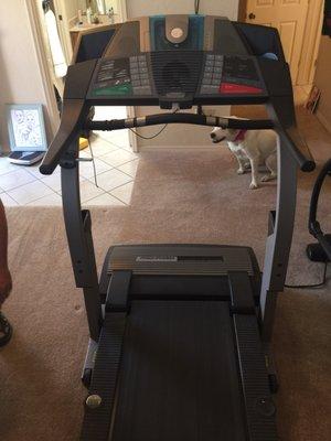 Love the treadmill we found there. Gym quality & size.