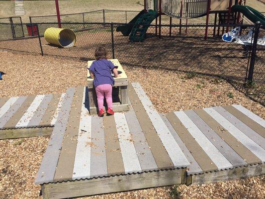 Easy to climb, low platforms for little ones.