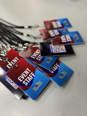 Plastic full color badges with lanyard