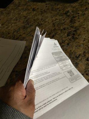 The stack of denials!