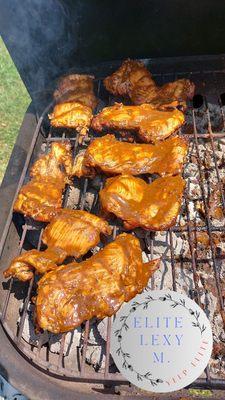 Amazing juicy thighs and amazing Wegmans brand southwest marinade