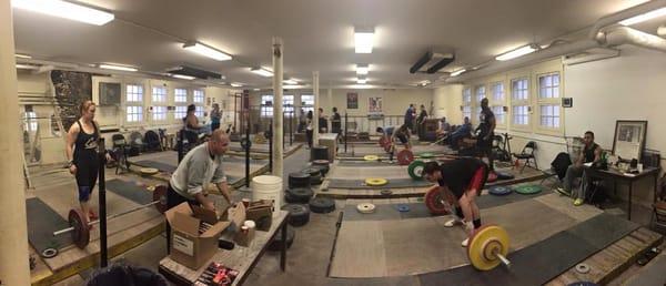 Sayre Park Weightlifting Club on a saturday morning