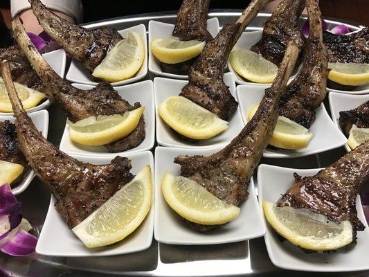 Petite Grecian Lamb Chops passed on Small Plates!