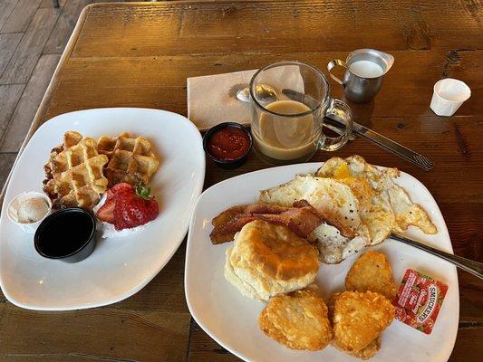 Beard and Butter platter with a side of waffles!