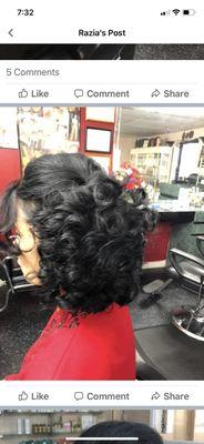 Hot rollers hair style $25