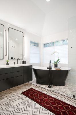 Juice White bathroom design by Katie Postel.