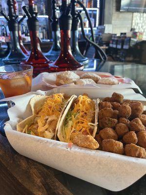 Fish tacos and fried okra