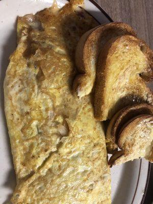 Reuben omelette with Italian toast