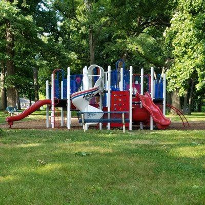 shaded playground on Fairview side