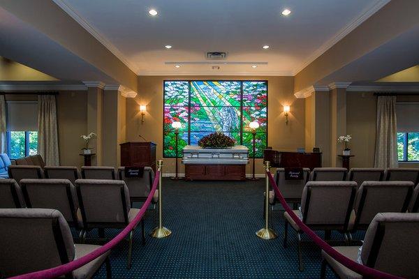 Our beautiful chapel features full audio-visual capabilities, a grand piano, organ and galley kitchen.