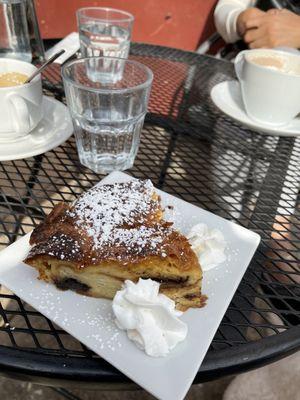 Chocolate chip bread pudding