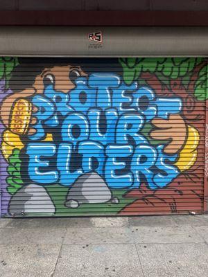 Mural: "Protect Our Elders"