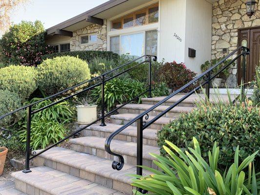 Decorative exterior stair rails