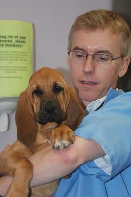 Miss Ellie's first exam with Dr. Caldwell