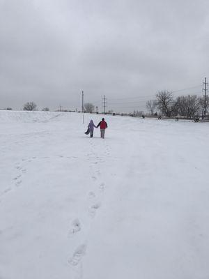 Right by big lake park. We got this pic sledding.